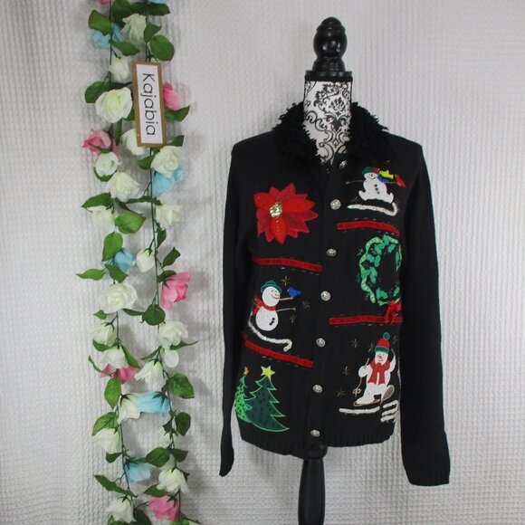 REFERENCE POINT Christmas Sweater Size Large - Picture 1 of 10